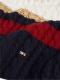 Blue Flag Cable Knit Scarf With Alpaca  Women