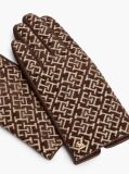 Maro Manusi Jacquard Din Piele Cu Monograma TH  Femei
