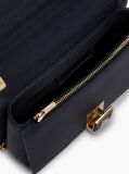 Blue Geanta Crossbody Cu Lant Si Dunga Global  Femei