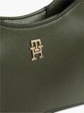Green TH Monogram Plaque Crossbody Hobo Bag  Women