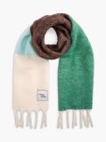 Multi Wool Blend Flag Embroidery Scarf  Women