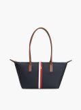 Blue Geanta Tote Popette Cu Dunga Global  Femei