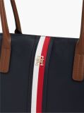 Blue Geanta Tote Popette Cu Dunga Global  Femei