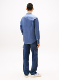 Blue Camasa Slim Fit Stretch  Barbati