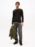 Negru Tricou Cu Maneca Lunga din Bumbac Organic  Barbati