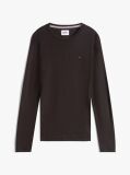 Negru Tricou Cu Maneca Lunga din Bumbac Organic  Barbati