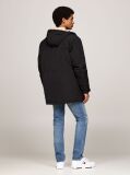 Black Canvas Down Parka  Men