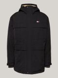 Black Canvas Down Parka  Men