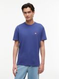 Blue Tricou Cu Guler Rotund Tommy Badge  Barbati