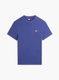 Blue Tricou Cu Guler Rotund Tommy Badge  Barbati
