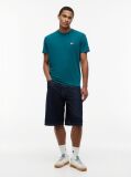 Blue Tricou Cu Guler Rotund Tommy Badge  Barbati