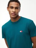 Blue Tricou Cu Guler Rotund Tommy Badge  Barbati