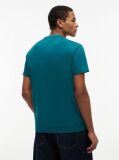 Blue Tricou Cu Guler Rotund Tommy Badge  Barbati