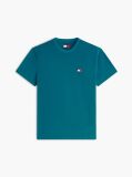 Blue Tricou Cu Guler Rotund Tommy Badge  Barbati