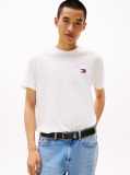 Alb Tricou Cu Guler Rotund Tommy Badge  Barbati