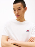 Alb Tricou Cu Guler Rotund Tommy Badge  Barbati