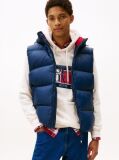 Blue Down Hooded Zip-Thru Vest  Men