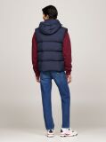 Blue Down Hooded Zip-Thru Vest  Men