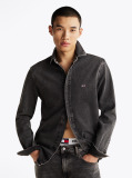 Denim Regular Fit Faded Denim Overshirt  Men