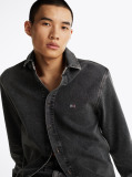Denim Regular Fit Faded Denim Overshirt  Men