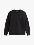 Negru Bluza Cu Guler Rotund Si Emblema Tonala Tommy  Barbati