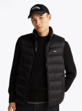 Black Lightweight Down Zip-Thru Vest  Men