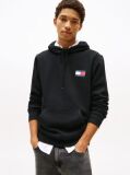 Black Logo Drawstring Hoody  Men