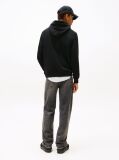 Black Logo Drawstring Hoody  Men