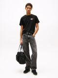 Negru Tricou Slim Cu Logo    Barbati