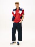 Rosu Tricou Slim Cu Logo    Barbati