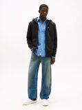 Black Regular Hoody Zip Thru  Men