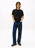 Negru Tricou Regular Cu Logo Brodat  Barbati