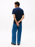 Blue Tricou Regular Cu Logo Brodat  Barbati