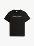 Negru Tricou Regular Cu Logo Brodat  Barbati