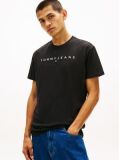 Negru Tricou Regular Cu Logo Brodat  Barbati