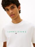 White Regular Logo Embroidery T-Shirt  Men