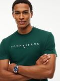 Green Regular Logo Embroidery T-Shirt  Men