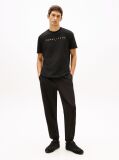 Black Regular Logo Embroidery T-Shirt  Men