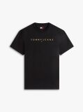 Black Regular Logo Embroidery T-Shirt  Men