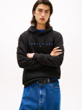Black Regular Logo Hoody  Men
