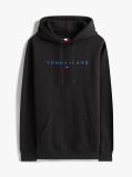 Black Regular Logo Hoody  Men