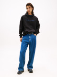 Black Regular Logo Hoody  Men
