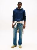 Blue Regular Logo Hoody  Men