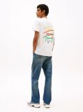 Bej Tricou Cu Grafic Logo Pe Spate  Barbati
