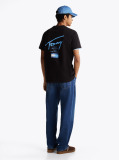 Negru Tricou Cu Logo Semnatura Pe Spate  Barbati