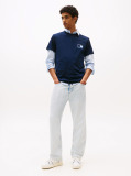 Blue Tricou Slim Cu Logo Tonal  Barbati