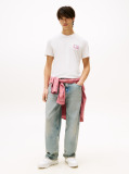 Alb Tricou Slim Cu Logo Tonal  Barbati