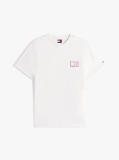 Alb Tricou Slim Cu Logo Tonal  Barbati