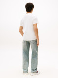 Alb Tricou Slim Cu Logo Tonal  Barbati