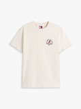Bej Tricou Regular Mic Cu Motif  Barbati